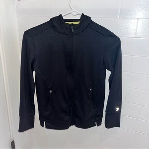All in Motion Black Zip Up Women’s Athletic Top Size Small (6/7) Zip Up Pockets